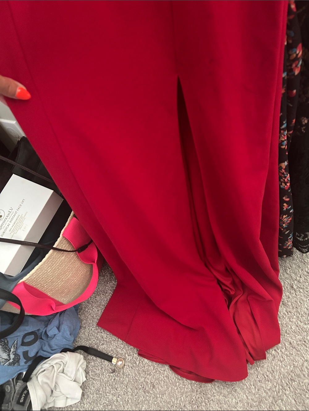 BHLDN Black Halter Open-Back Maxi Dress with Front Slit - Picture 5 of 8